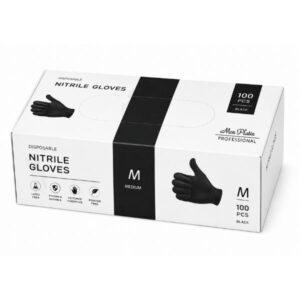 Nitrile Gloves Black 100pcs - Size M | כפפות ניטריל שחורות 100 יח' - מידה M